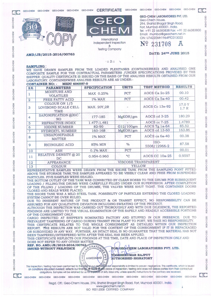 Specification-GEOCHEM